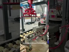 Máquina automática de descarregar pedras de passeio com rotação de 90 graus e empilhamento automático em vertical