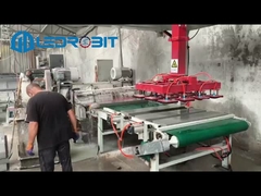 Máquina automática de carregamento e descarregamento de lajes de tijolos com paletização de camada inteira