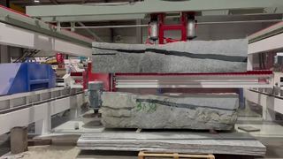 Descarregador de lajes totalmente automático: corta e descarrega automaticamente lajes de blocos de pedra com operação automática