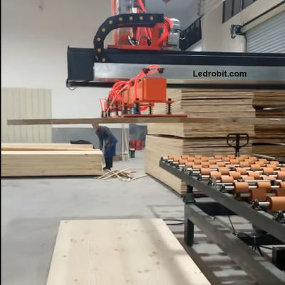 Transportador de carregamento de placas de madeira totalmente automático Sistema de transportador de carregamento e descarregamento CNC